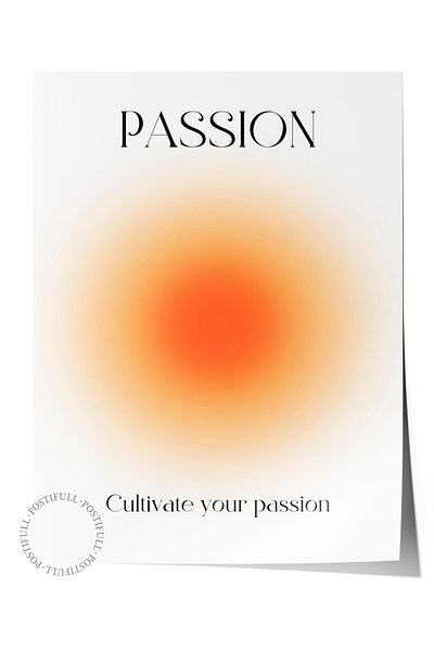 Postifull Aura Series NO:64 - Έγχρωμη αφίσα χωρίς πλαίσιο με αριθμό Passion Angel