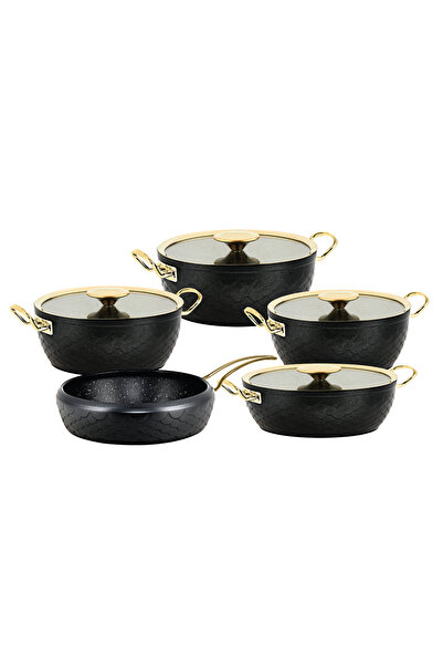 OMS SIRENA - 3541 -9 Parça, Bio Granit, Pfoa, Ptfe Free, Tencere, Tava Çeyiz ...