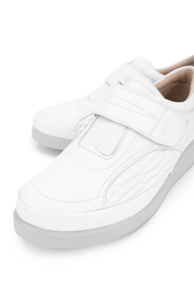 Tamer Tanca White Genuine Leather Women's Casual Shoes