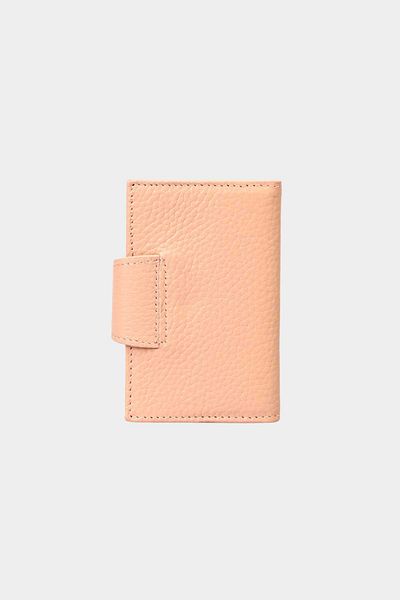 Grande 827 Model Genuine Leather - vertiCal and Snap ACCordion Card Holder Wallet Powder