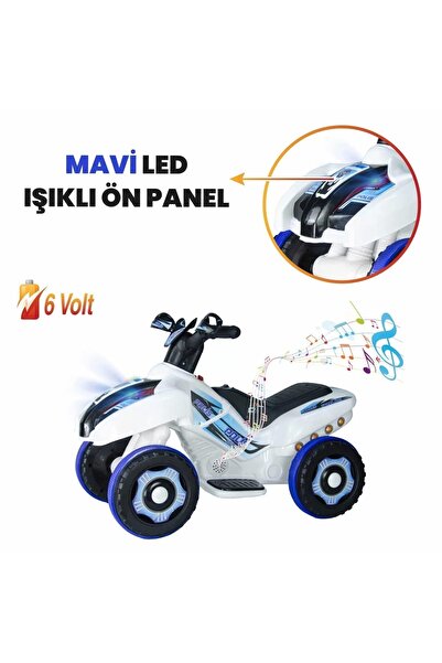 Genel Markalar Led Işıklı Müzikli Akülü  Araba Atv Motor 2-4 Yaş - 6V