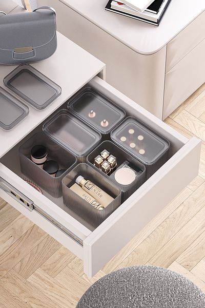Pufwin Home Organizator de machiaj cu ser cremă Milano 6 bucăți - sertar dulap și organizator din bumbac