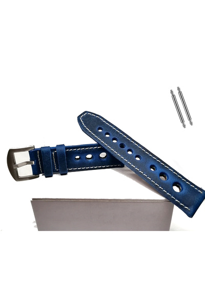 FADO Tissot  &   Fossil  Uyumlu   Crayz   Hakiki   Deri   22  mm  MAVİ