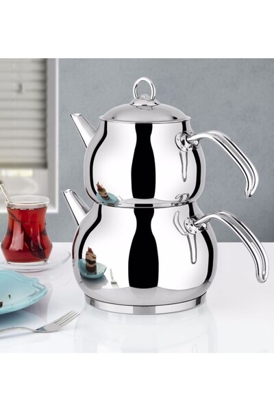 Yıldız çelik Anatolia 18/10 Çelik Küre Jumbo Boy Çaydanlık 5,5 Litre