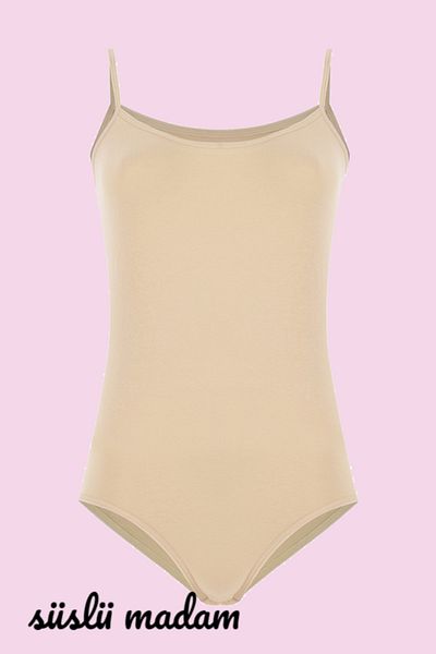 süslü madam iç giyim Lycra String Strap Body with Snap Fasteners