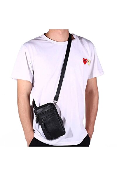 AKSESUARIM Ανδρική τσάντα Messenger από γνήσιο δέρμα