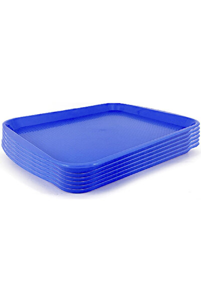 İstanbul Horeca 6 قطع صينية للوجبات السريعة مقاس 27 × 36 غير قابلة للكسر وقاب...