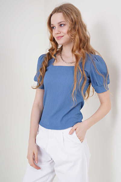 Nisa Luxury Boutique Πλεκτή μπλούζα με τετράγωνο λαιμό