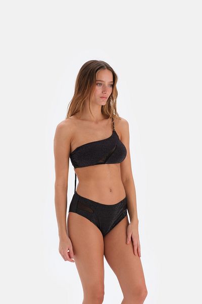 Eros Einschultriger schwarzer Bikini Modell 3022Bk