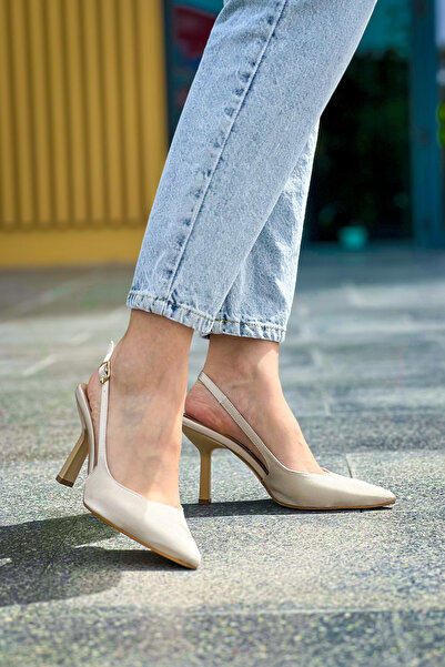 Buem Ultra Stylish Satin - Pointed Toe and Open Heel Casual Women's Heeled Shoes