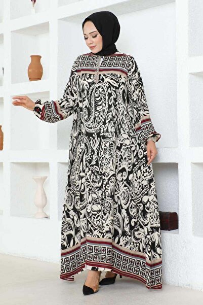 SGS Μαύρο φόρεμα βισκόζης - Λεπτομέρεια με φούντα