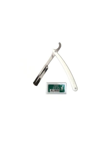 efmues Razor Beard Shaping Shaving Razor Barber Hairdresser and 5-Piece Spare Blades