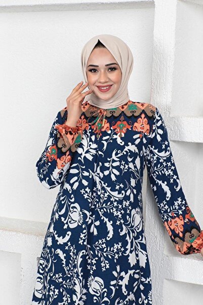 SGS Φόρεμα Hijab σε μπλε ναυτικό - Μοντέλο A-Pile