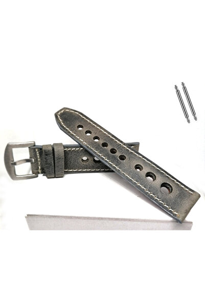 FADO Tissot Fossil Panaray Crayz 24mm Gray Genuine Leather Compatible Watches