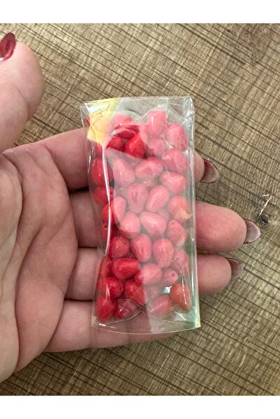 Gönülden Tasarım 50 τμχ Κόκκινες Γυάλινες Χάντρες Κοσμήματος - 1 CM με τρύπα