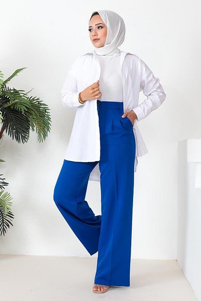 NRS Saks Blue Palazzo Trousers