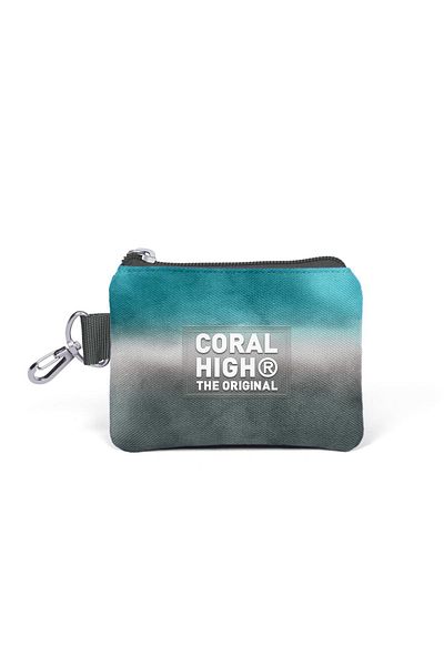 Coral High 21897 Geantă pentru monede pentru copii model turcoaz gri Batik