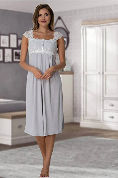 Puerpera قميص نوم نسائي صيفي للحوامل والحوامل من Effortt - كم قصير، موديل 2304