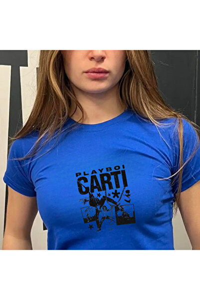 Violon Μπλουζάκι Γυναικείο Crop Body Model Blue Playboi Cartı
