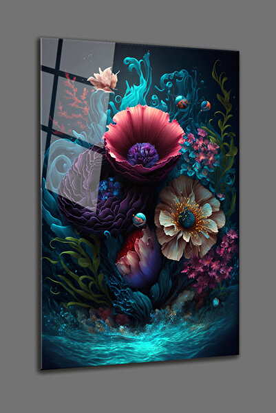 BV DEKOR ΓΥΑΛΙΝΗ ΠΙΝΑΚΙΔΑ ΜΕ ΘΕΜΑ ΑΝΘΗ ΝΤΕΜΕΤ - ΔΙΑΚΟΣΜΗΤΙΚΗ ΓΥΑΛΙΝΗ ΠΙΝΑΚΙΔΑ...