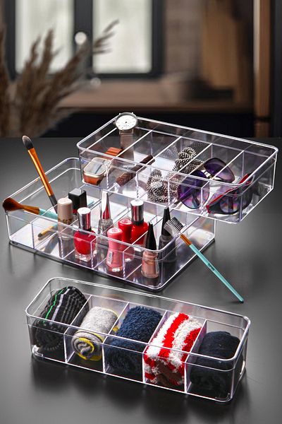 Nandy Home 5 Διαμερίσματα Μεσαίου μεγέθους - Clear Drawer and Closet Organizer Organizer