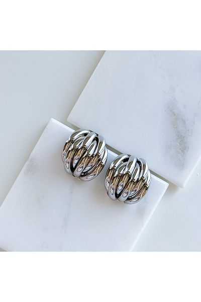 CHARMLUCKY Steel 6 Rows Bombel Earring