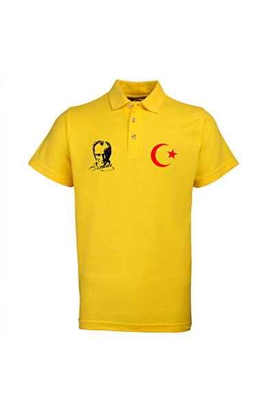 Teknik ATATÜRK - AY YILDIZ BASKILI POLO YAKALI TİŞÖRT