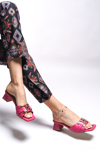 Riccon Γυναικείες παντόφλες με τακούνι Fuchsia Kiavriah -001211