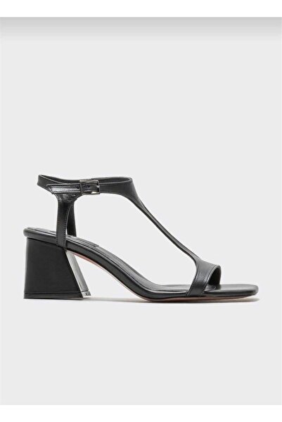 Rugano 0pia Hakiki Deri Kadın Kalın Topulklu Ayakkabı