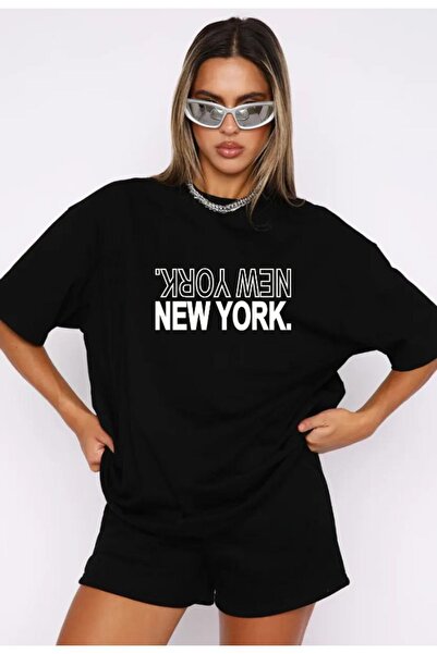 HOFFNUNG Set de pantaloni scurți și tricou cu imprimeu New York - Set de cuplu