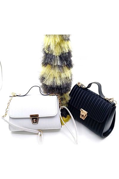 MAC&MOS Black and White Economical Women's Shoulder Bag - Set of Two