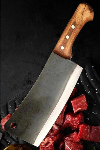 Tiesa Home Paslanmaz Metal Et Kemik Kırma Satırı Ahşap Saplı 34cm 2No