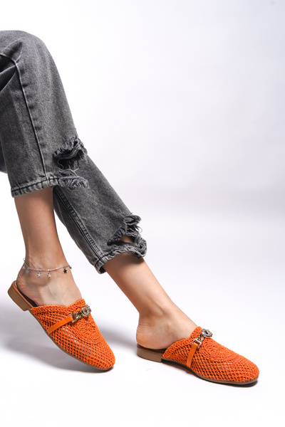 Riccon Maendreil Orange Women's Slippers -0012100