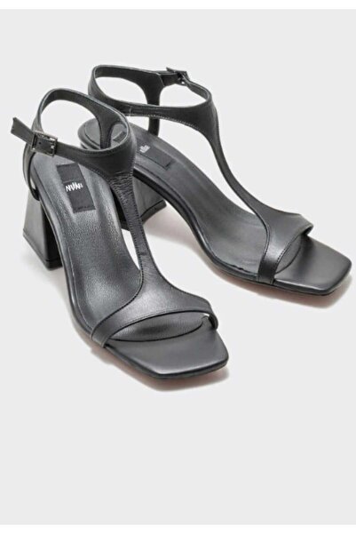 Rugano 0pia Hakiki Deri Kadın Kalın Topulklu Ayakkabı