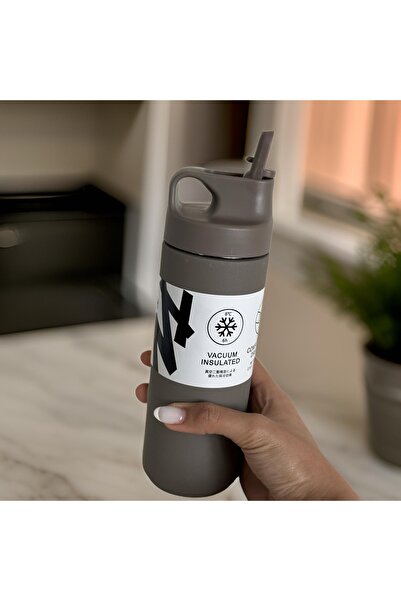 PRETTIFY CARE 550ML Stainless Steel Vacuum Thermos - Double Insulated and Straw