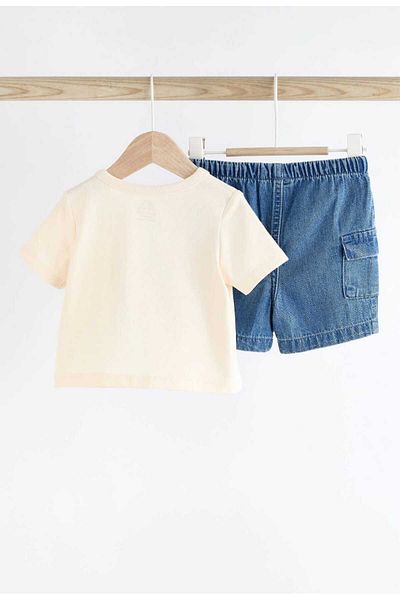 Next Baby Ship Patterned 100% Cotton Short Sleeve Suit Set