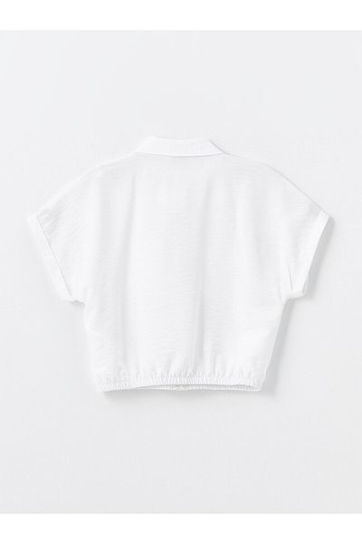 LC Waikiki Cămașă Crop pentru fetiță - Mânecă scurtă de bază