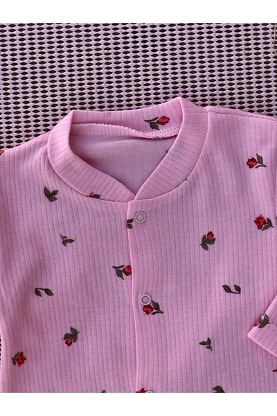 TiniMiny Kİds Tulip Patterned Footed Jumpsuit