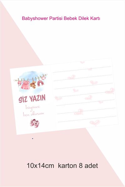 43 cici süsler organizasyon Babyshower Partisi Kız Bebek 8 Adet Bebek Dilek K...