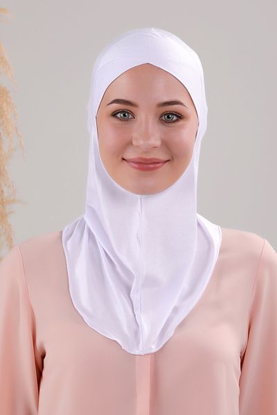 Melodi Scarf Ecru Combed Hijab - Cross Sea and Pool Sports Neck Collar