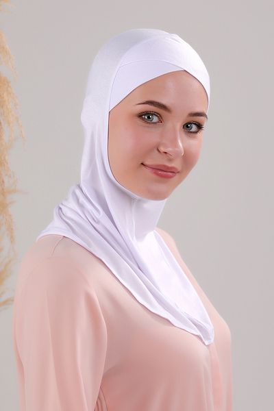 Melodi Scarf Ecru Combed Hijab - Cross Sea and Pool Sports Neck Collar