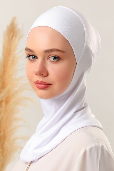 Melodi Scarf Ecru Women's Hijab Neck Collar Sports Hijab Bonnet