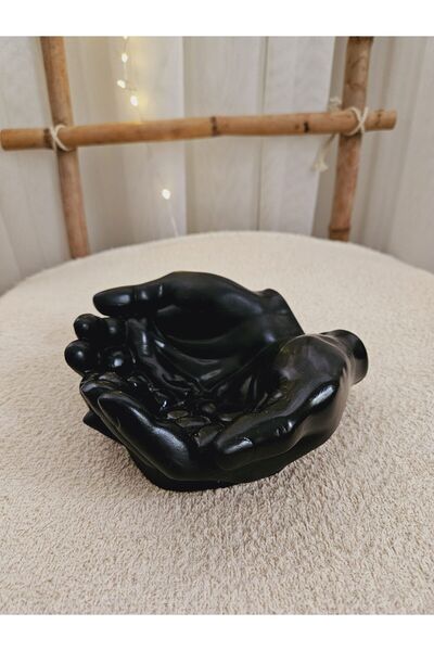DNZ DEKOR Dekoratif Siyah Anahtarlık & Taki Tabağı & Sabunluk