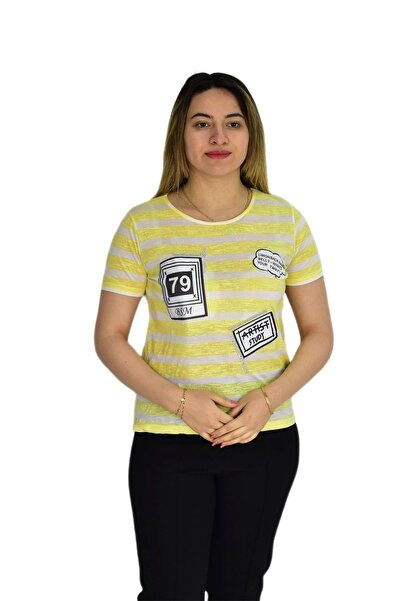 GÜRLESİN Жіноча футболка з принтом - BGL1497