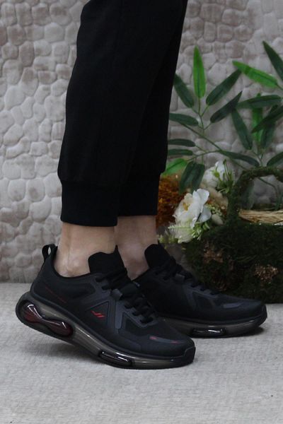 Lescon Black Red Airfoam Marble - Pantofi sport flexibili și confortabili pentru bărbați