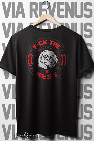 Vordevia J*baš sa ostalima - okrugla kragna Oversize kroj crna majica, leđa Š...