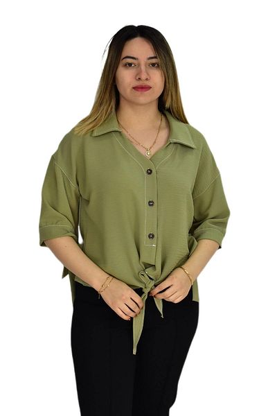 BAGLAN Lace-Up Women's Ayrobin Blouse - RY19414