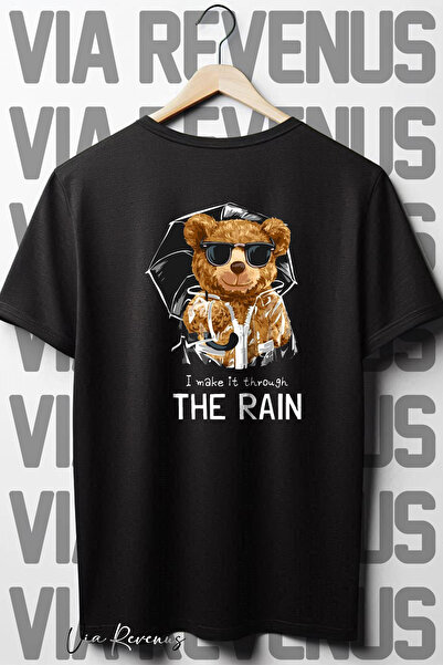 Vordevia Crna Oversize kroj T-shirt - okrugla kragna , nazad Štampano i sa ki...