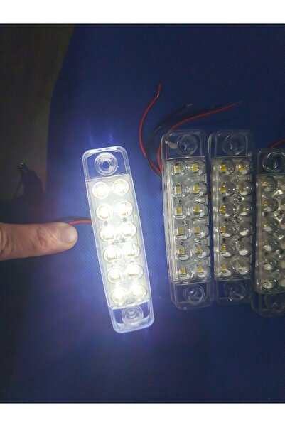 Akyol 12 Led'li Mercek Poziyon Led Lamba Beyaz 5 Adet