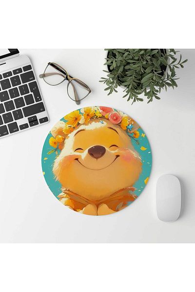 HRS Στρογγυλό Mouse Pad με αντιολισθητική βάση